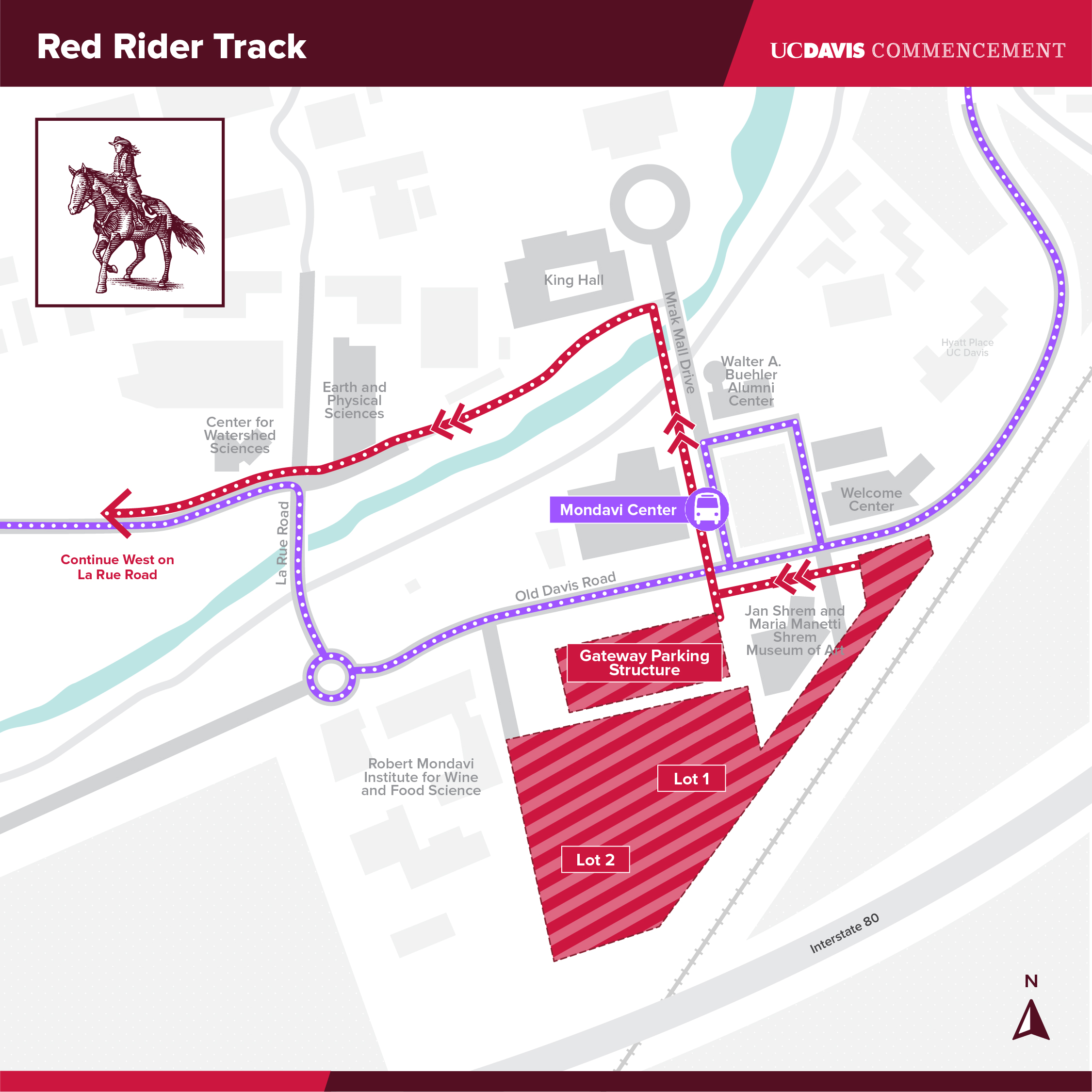 Red Rider Track - Shuttle Map